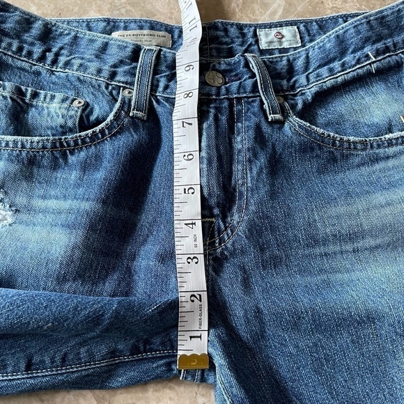 Ag ADRIANO GOLDSCHMIED Ex-Boyfriend Slouchy Slim 15 Years Ripped Jeans, Size 26 - Picture 12 of 13